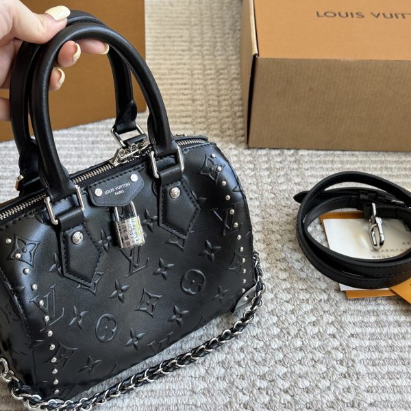 Louis new arrival black NANO SPEEDY bag size: 20*14cm