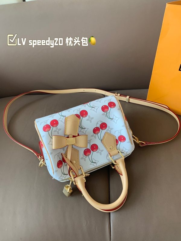 Louis new arrival SPEEDY 20 cherry bag size:20*15 cm