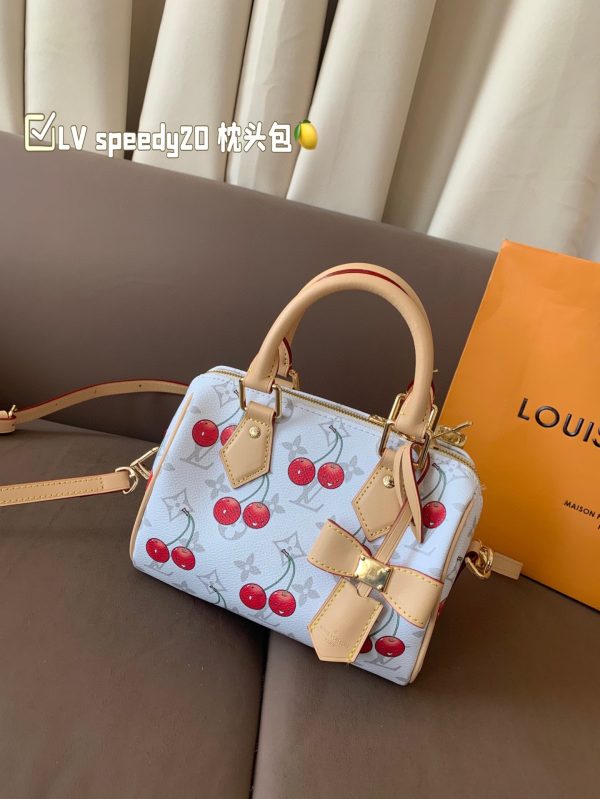 Louis new arrival SPEEDY 20 cherry bag size:20*15 cm