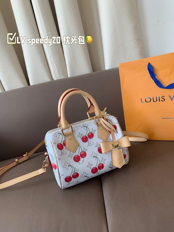 Louis new arrival SPEEDY 20 cherry bag size:20*15 cm