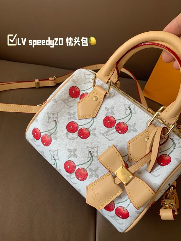 Louis new arrival SPEEDY 20 cherry bag size:20*15 cm