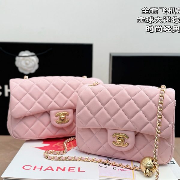 Cc new arrival pink gold ball chain bag