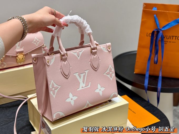 Louis new arrival pink Onthego tote bag - Image 4