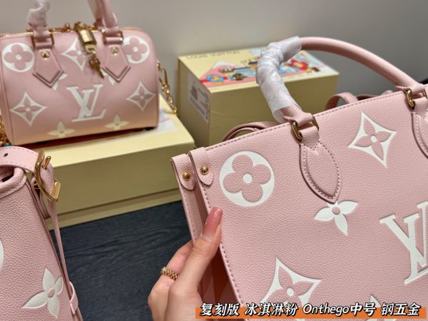 Louis new arrival pink Onthego tote bag
