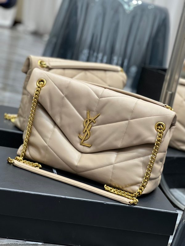 Y PUFFER MEDIUM BAG IN QUILTED LAMBSKIN