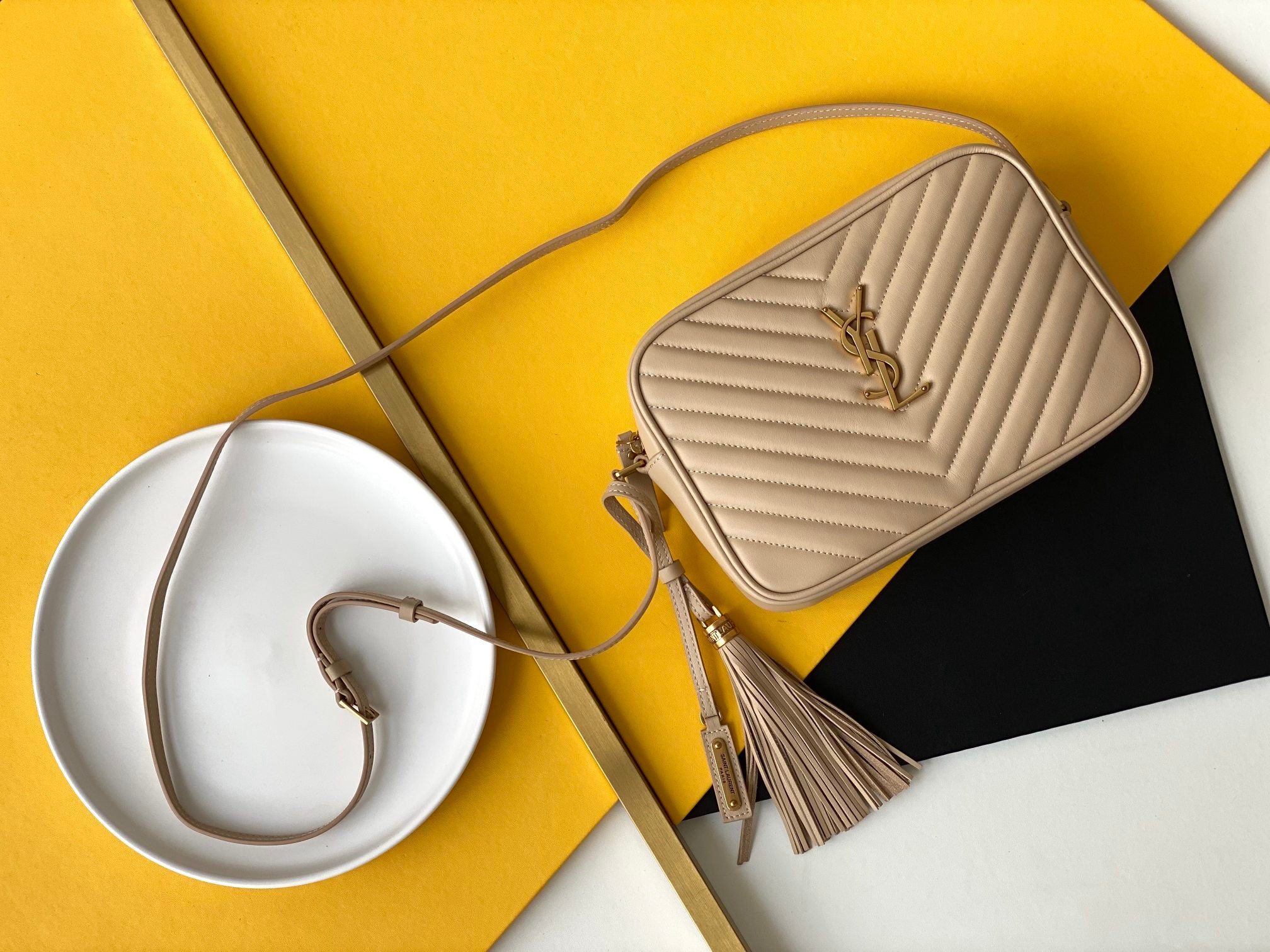 Y Lou Camera Bag In Quilted Leather - Image 15