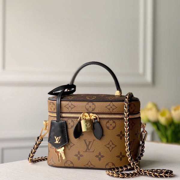 Louis M45165 Vanity Pm Monogram Reverse Bag