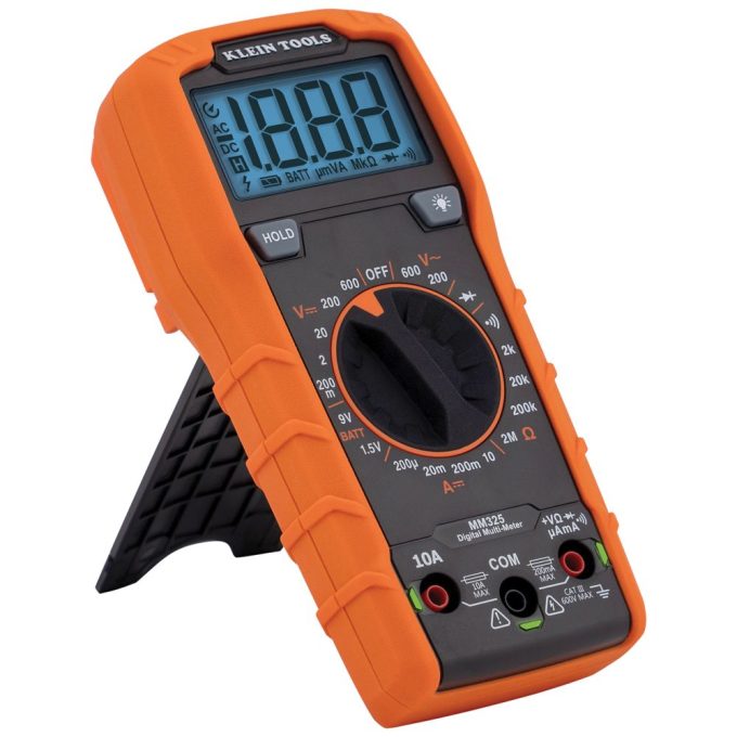 Klein Tools MM325 Multimeter, Digital Manual-Ranging 600V AC/DC Voltage Tester, Tests Batteries, Current, Resistance, Diodes, and Continuity - Image 4