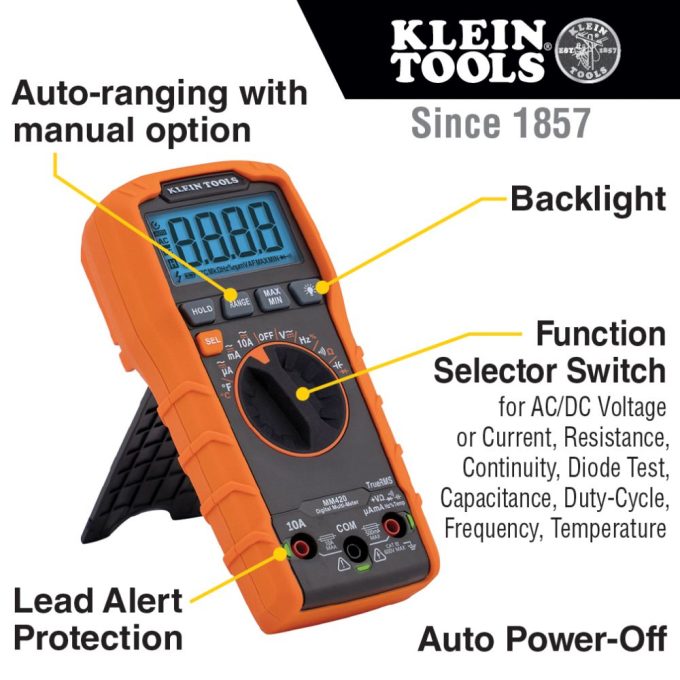 Klein Tools MM420 Digital Multimeter, Auto-Ranging TRMS Multimeter - Image 10