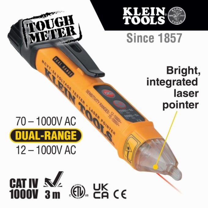 Klein Tools NCVT5KIT Dual Range NCVT and GFCI Receptacle Tester Electrical Test Kit - Image 10