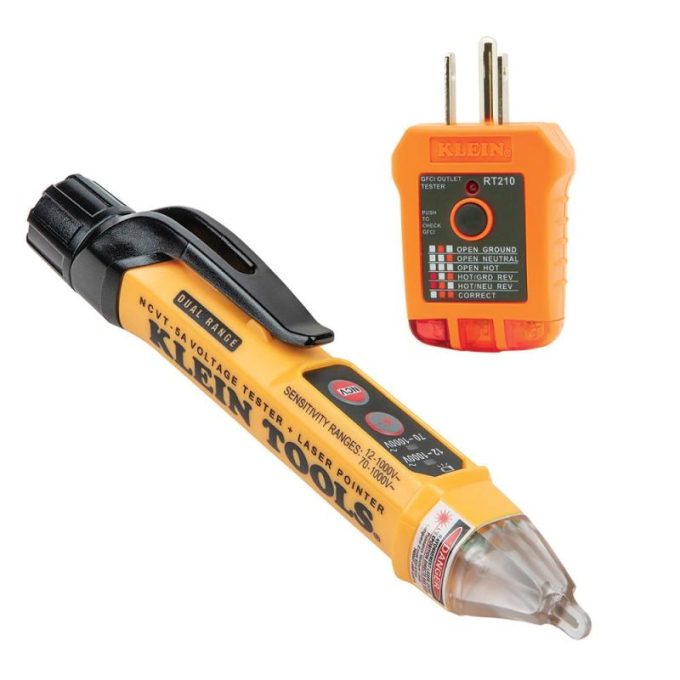 Klein Tools NCVT5KIT Dual Range NCVT and GFCI Receptacle Tester Electrical Test Kit - Image 2