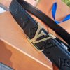 Double Buckle Embossed Men's Belt