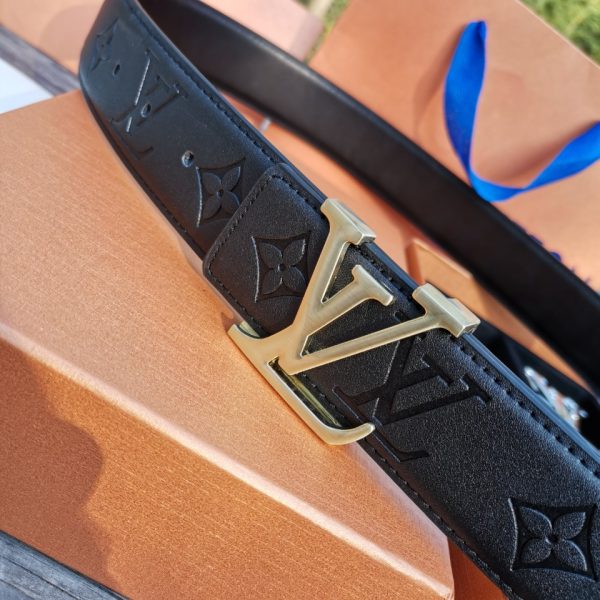 Double Buckle Embossed Men's Belt