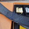 Double Buckle Embossed Men's Belt