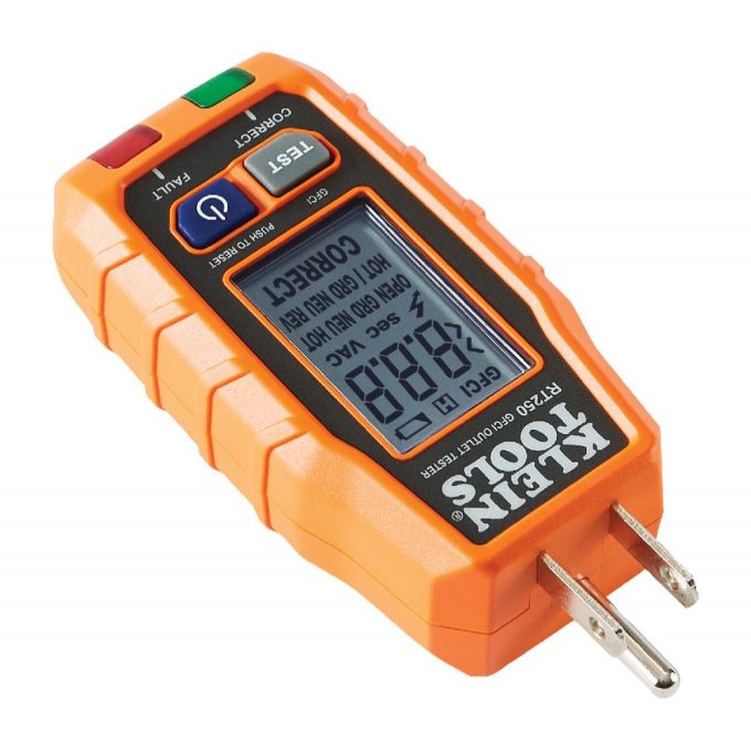 Klein Tools RT250 GFCI  Receptacle Tester with LCD Display, for Standard  3-Wire 120V Electrical Outlets - Image 4