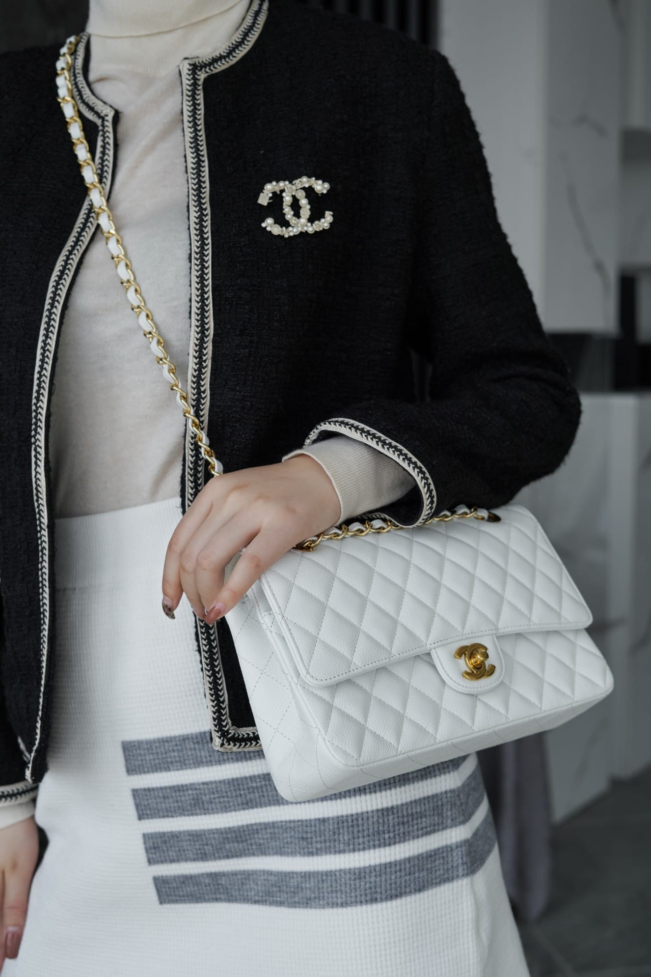 CC CF25 Classic flap bag Caviar leather - Image 11