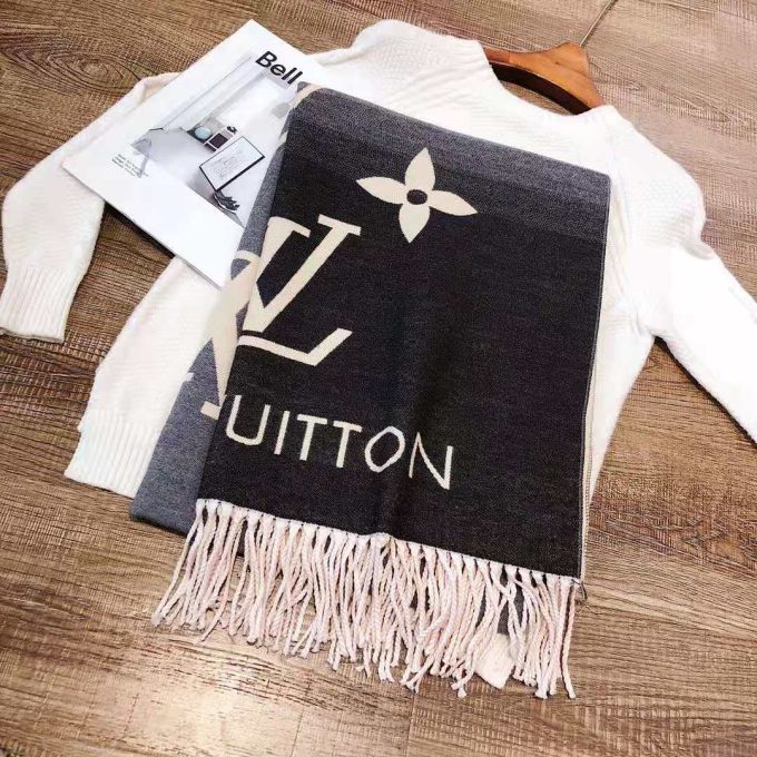 Classic Cashmere 190X60Cm Alphabets Color Gradient Scarf Wj-985172 - Image 5