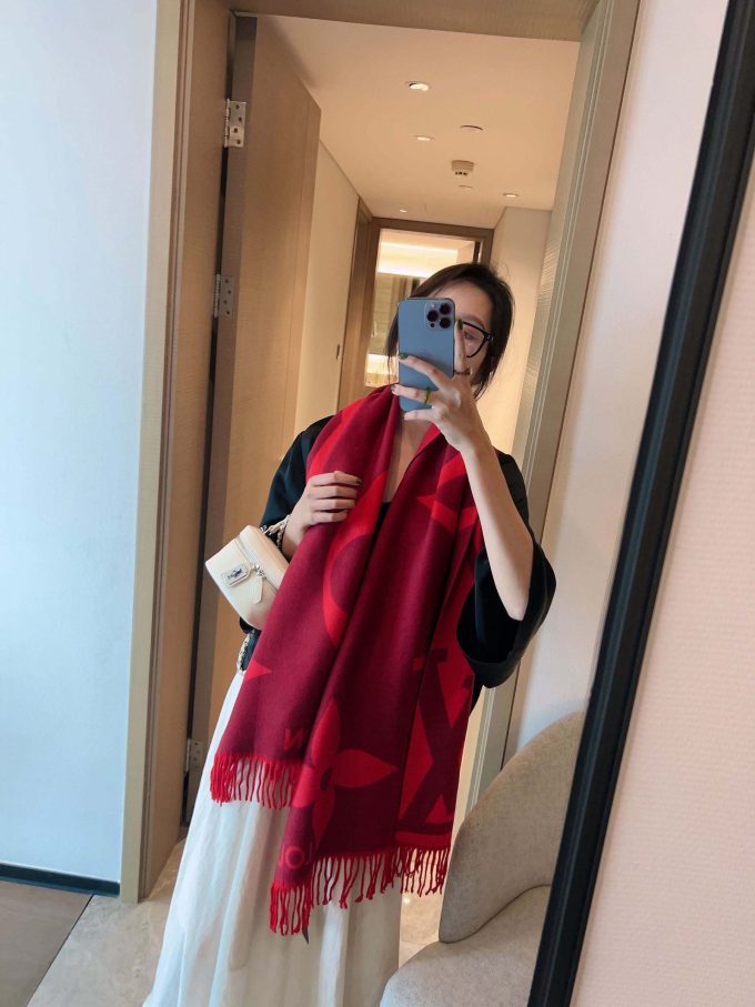 180*65Cm Fashion Rabbit Velvet Scarf Wj-985119 - Image 3