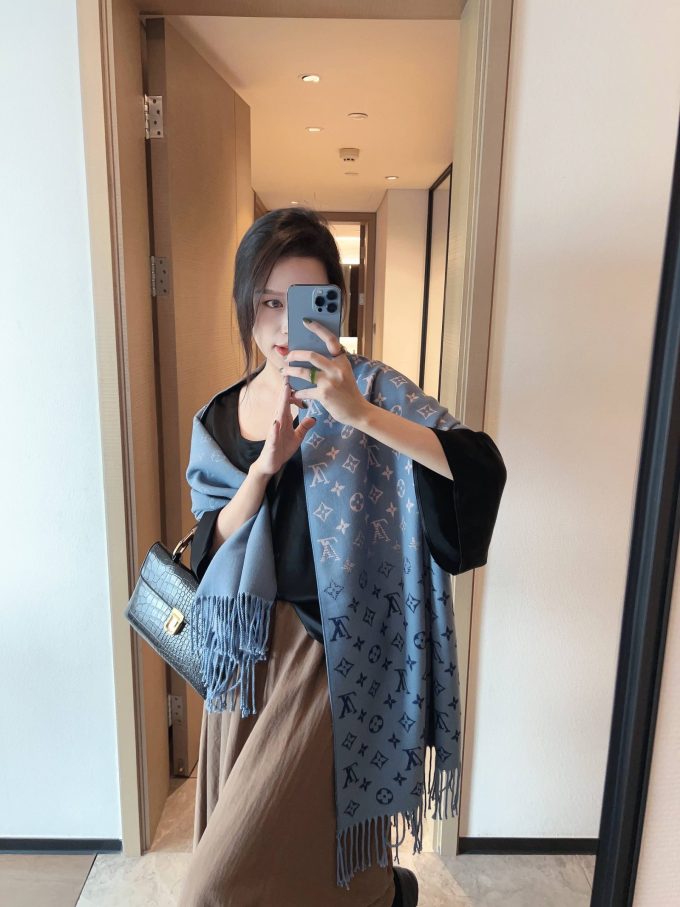 5 Color 180*65Cm Cashmere Material Scarf Wj-985082 - Image 5