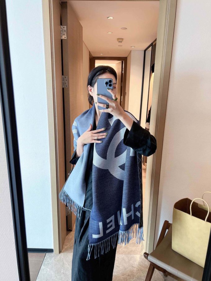 180*65Cm Double-Sided Cashmere Material Scarf Wj-985088 - Image 4