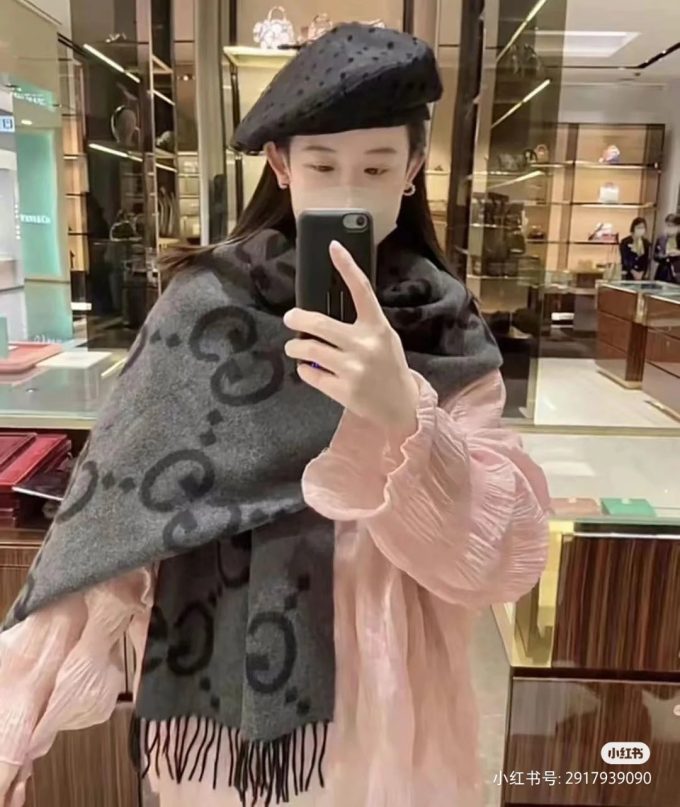 2 Color 45*200Cm Fashion Autumn And Winter Premium 100% Cashmere Scarf Blanket Wj-985046 - Image 4