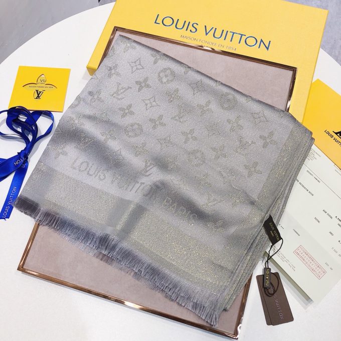 5 Color 180*70Cm Classic Tencel Cotton Material With Gold Thread Scarf Wj-985056