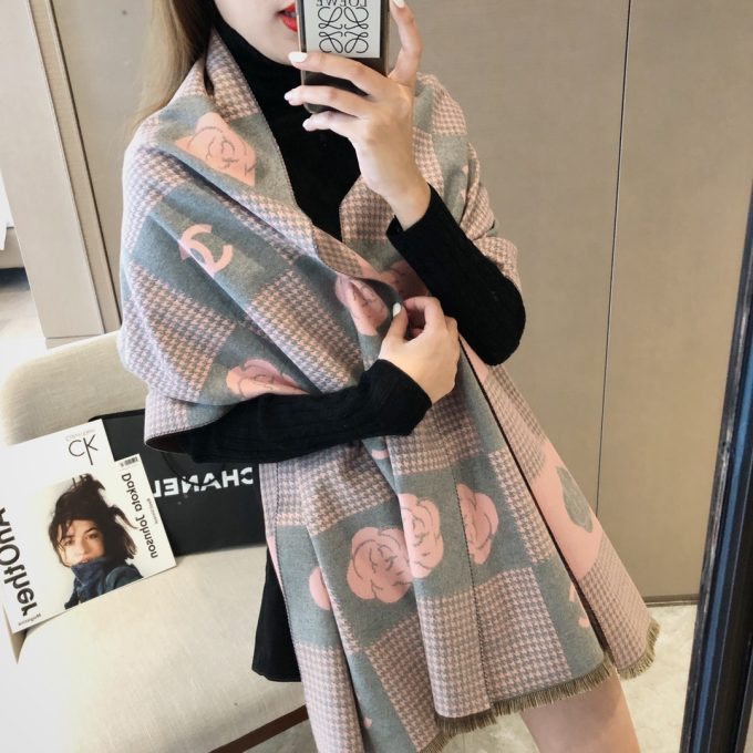 180*65Cm 100% Cashmere Scarf Wj-985010 - Image 5