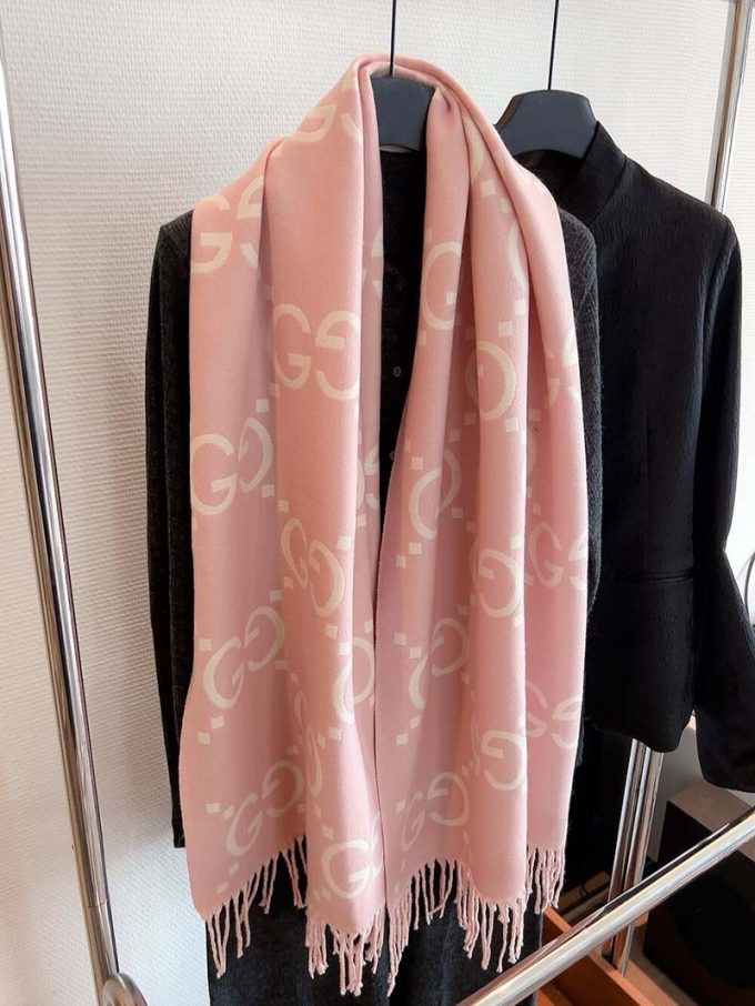 Fashion 100% Cashmere 180X65Cm Alphabets Scarf Wj-985144 - Image 6