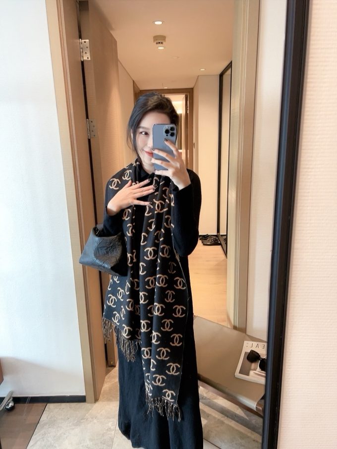 Classic Cashmere 180X45Cm Full Alphabets Embroidery Scarf Wj-985232 - Image 3