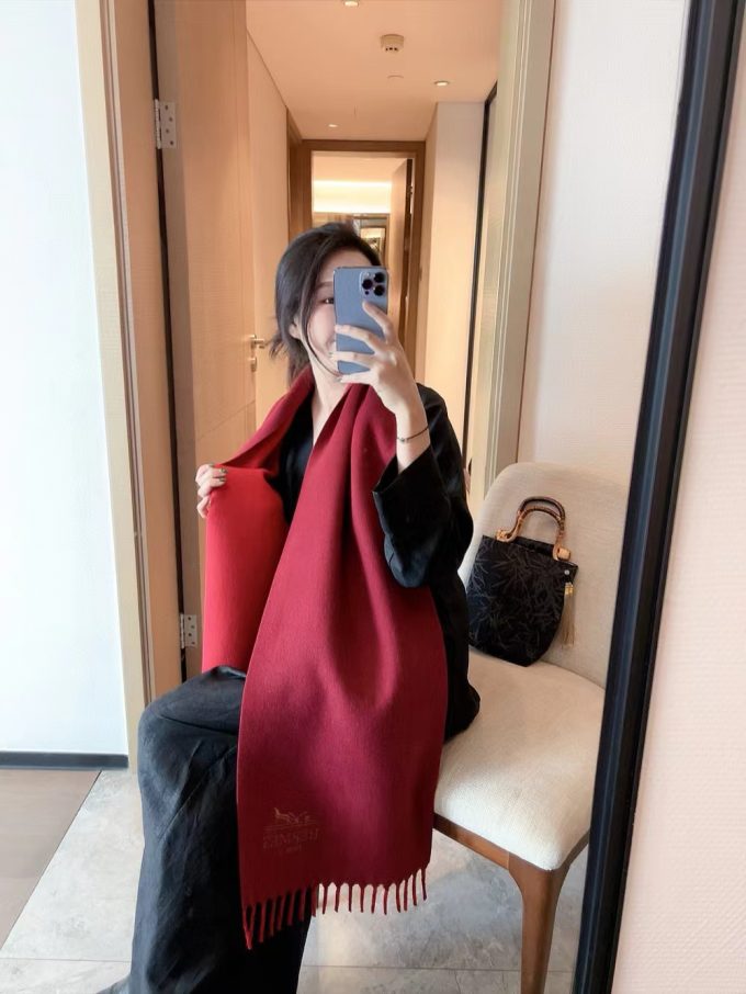 6 Color 180*30Cm Cashmere Breathable Green Scarf Wj-985121 - Image 6