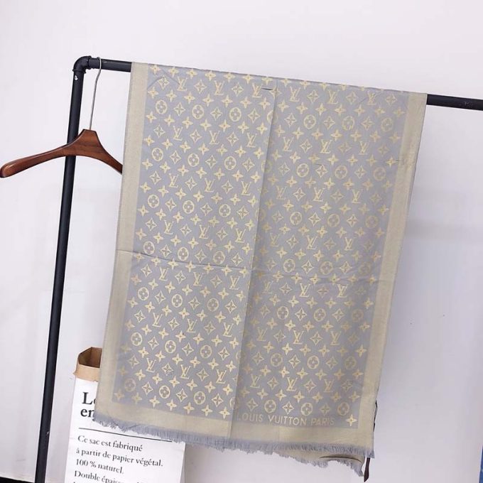 3 Color 180*70Cm Classic Tencel Cotton Material With Gold Thread Scarf Wj-985053 - Image 4