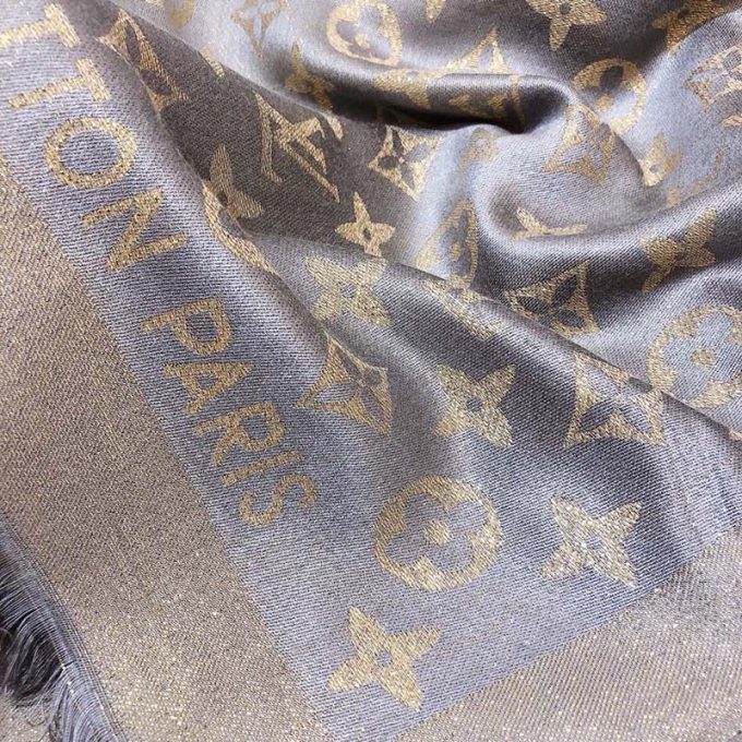 3 Color 180*70Cm Classic Tencel Cotton Material With Gold Thread Scarf Wj-985053 - Image 5