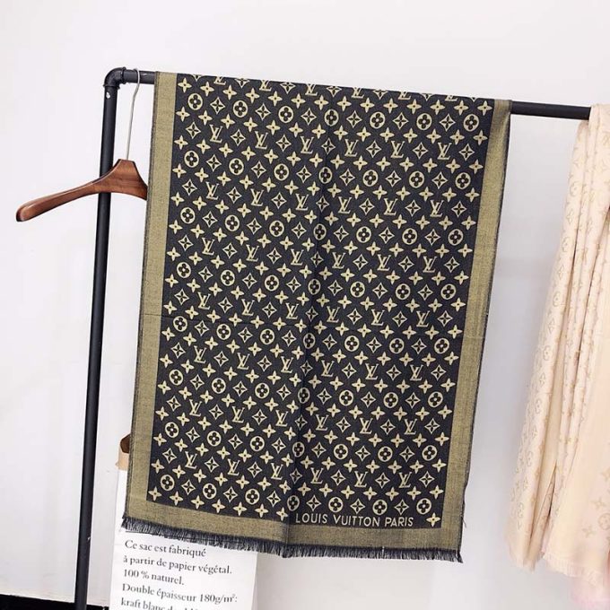 3 Color 180*70Cm Classic Tencel Cotton Material With Gold Thread Scarf Wj-985053 - Image 7