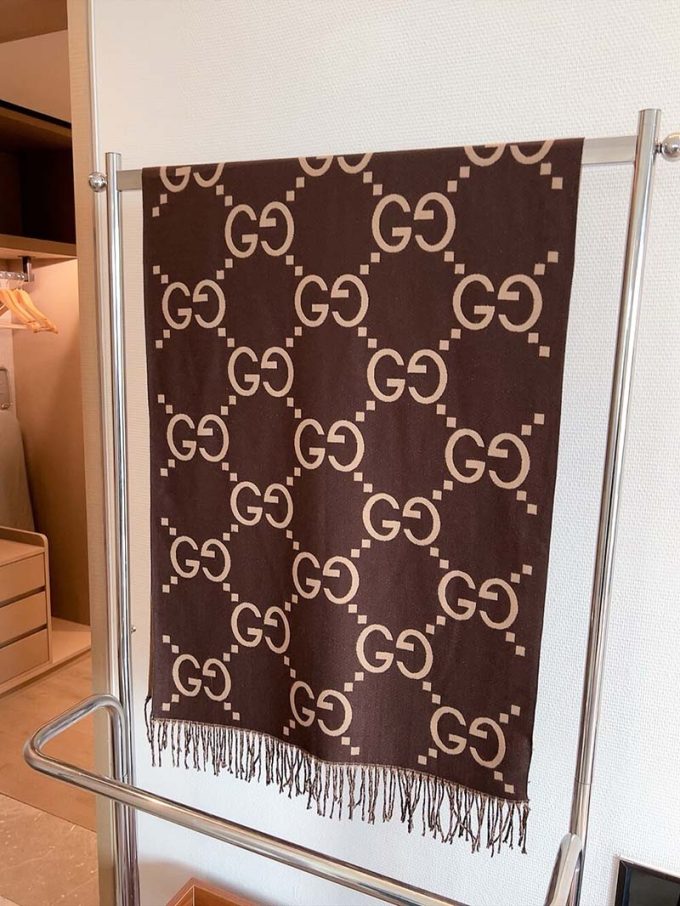 Fashion 100% Cashmere 180X65Cm Alphabets Scarf Wj-985144