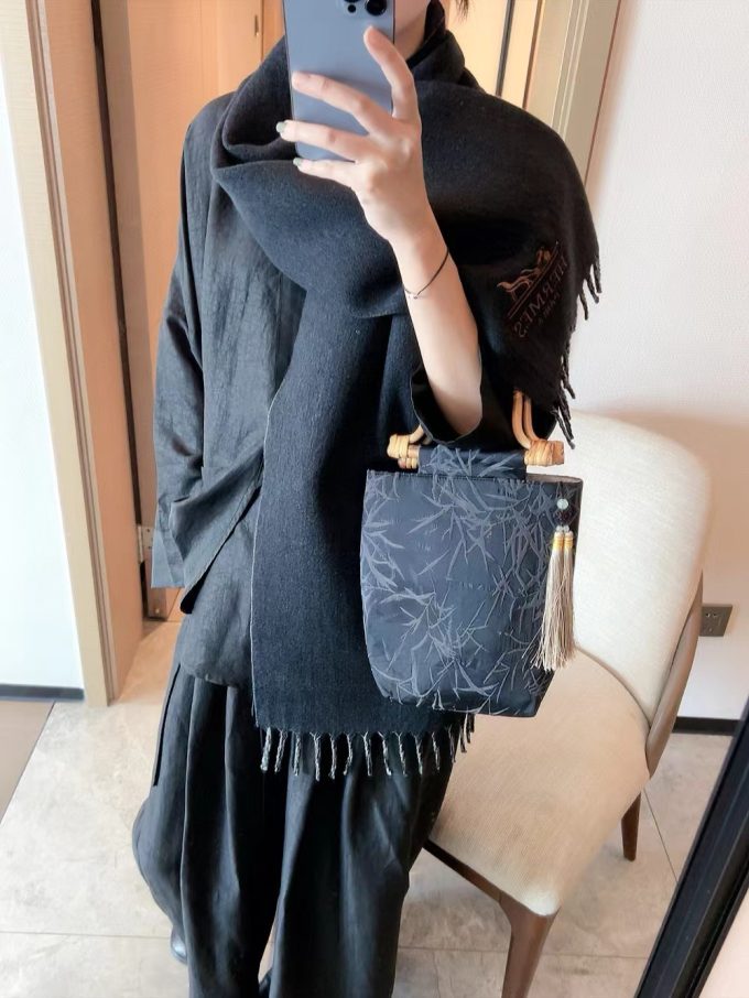 6 Color 180*30Cm Cashmere Breathable Green Scarf Wj-985121 - Image 10