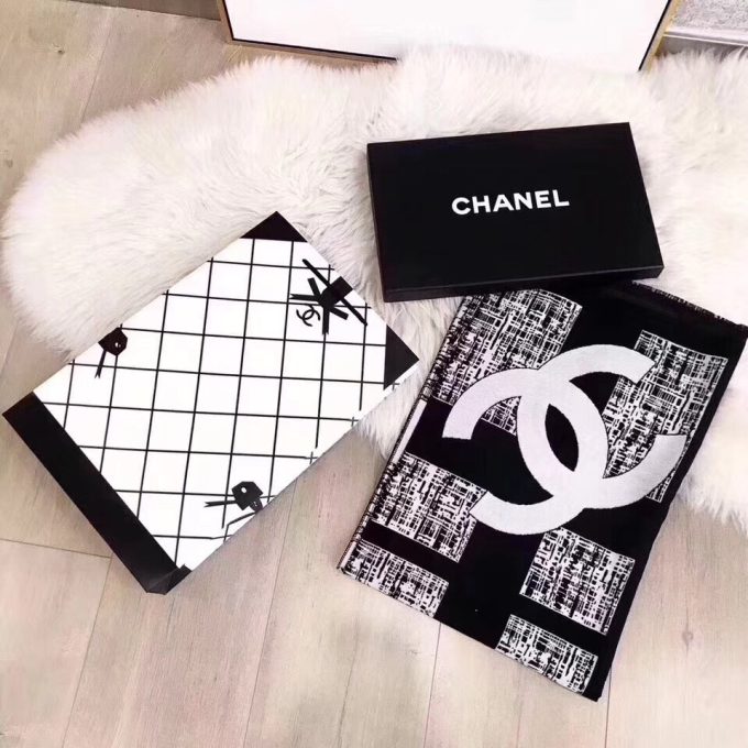 Classic Cashmere 180X70Cm Black And White Squares Long Scarf Wj-985166 - Image 2