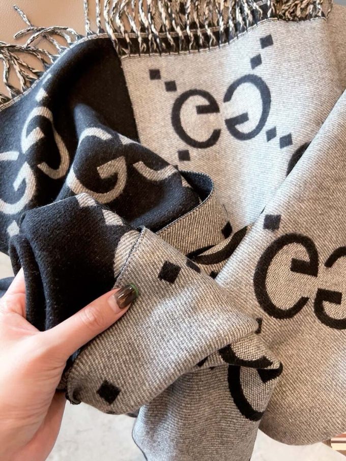 Fashion 100% Cashmere 180X65Cm Alphabets Scarf Wj-985144 - Image 5