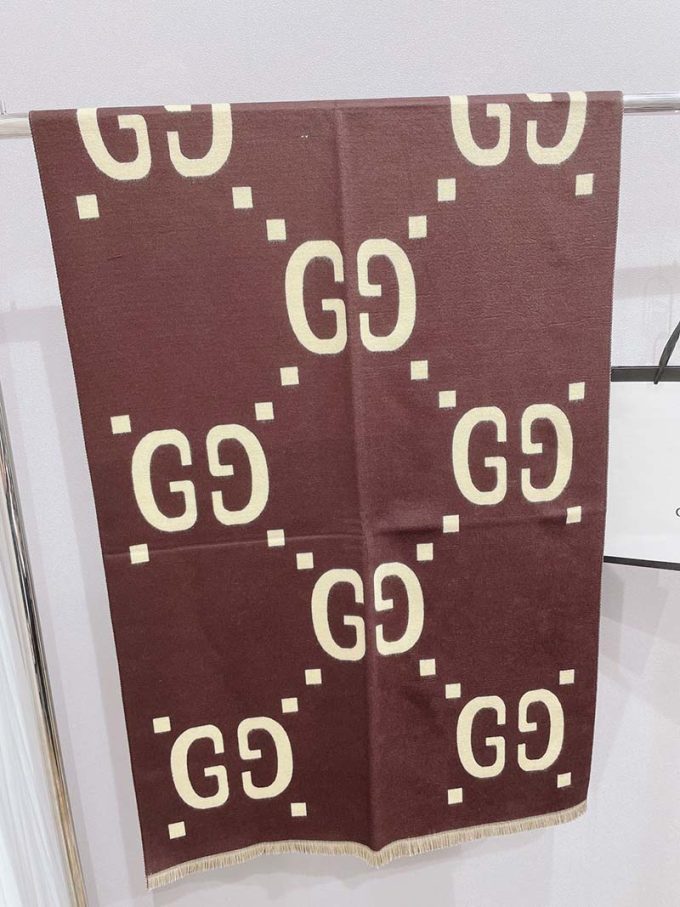180*65Cm Double Sided Color Cashmere-Blend Cotton Scarf Wj-985007 - Image 6