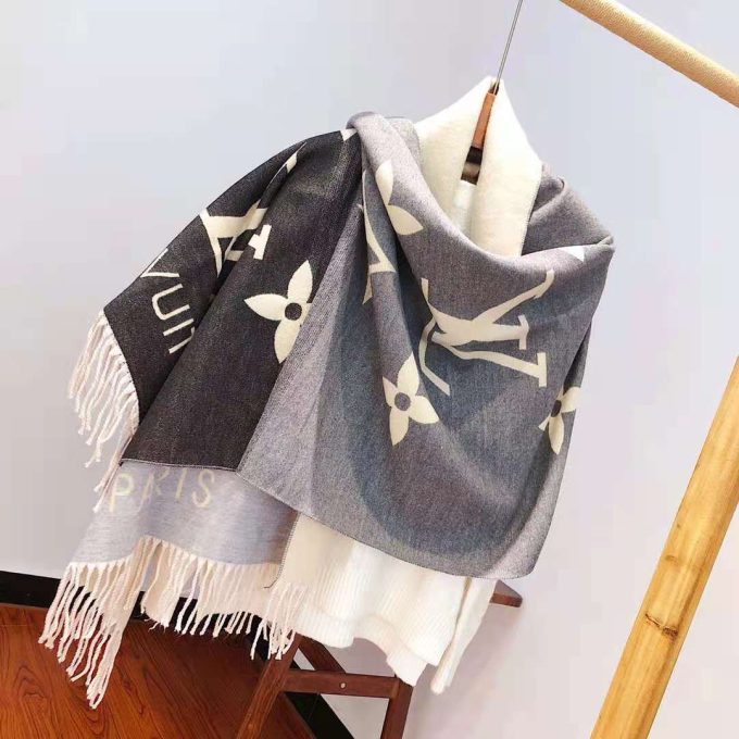 Classic Cashmere 190X60Cm Alphabets Color Gradient Scarf Wj-985172 - Image 4