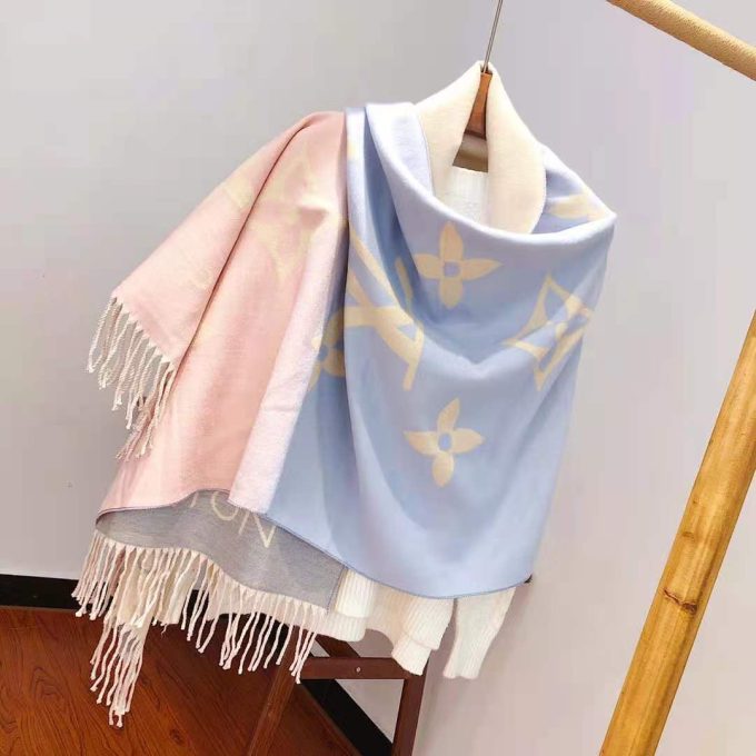 Classic Cashmere 190X60Cm Alphabets Color Gradient Scarf Wj-985172