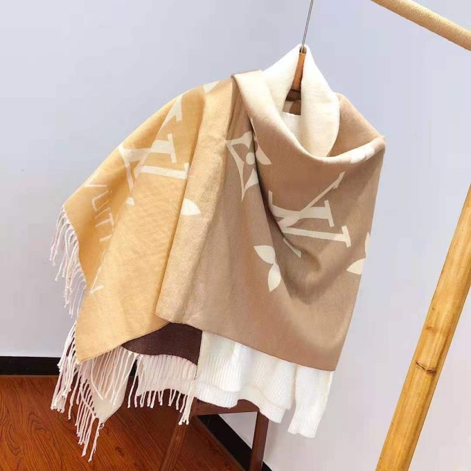 Classic Cashmere 190X60Cm Alphabets Color Gradient Scarf Wj-985172 - Image 6