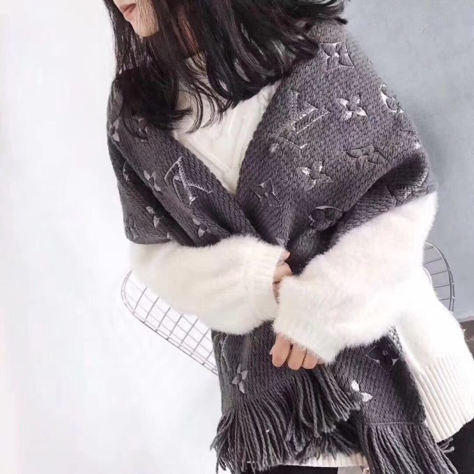 6 Color 180*32Cm Cashmere Embroidery Knitted Scarf Wj-985134 - Image 4