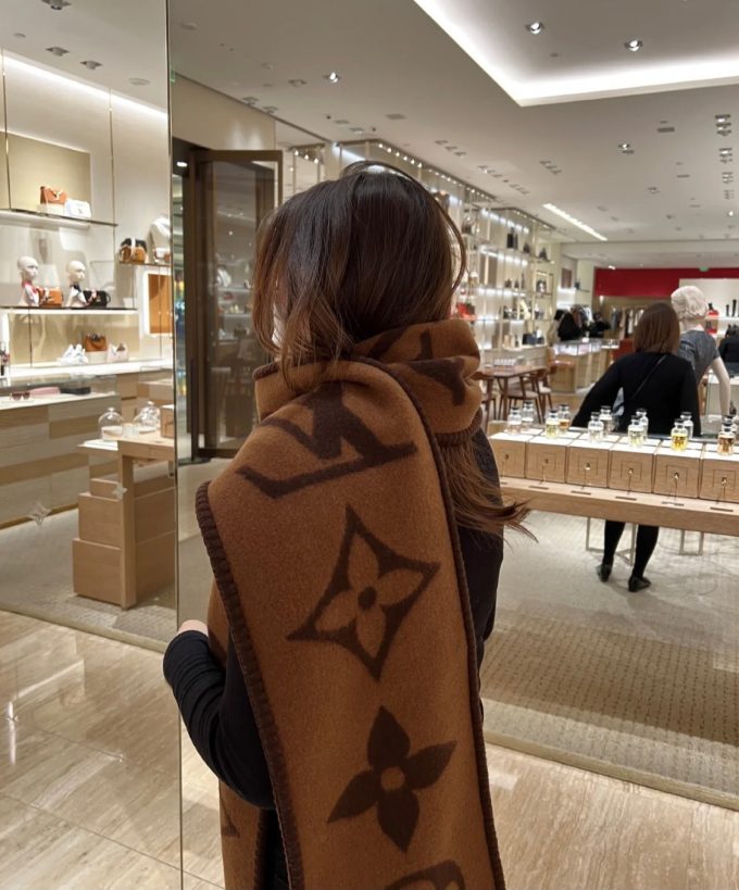 2 Color Classic Cashmere 240X26Cm Alphabets Scarf Wj-985173 - Image 3