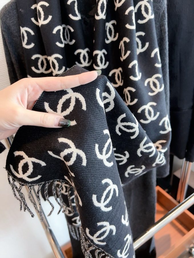 Classic Cashmere 180X45Cm Full Alphabets Embroidery Scarf Wj-985232 - Image 2