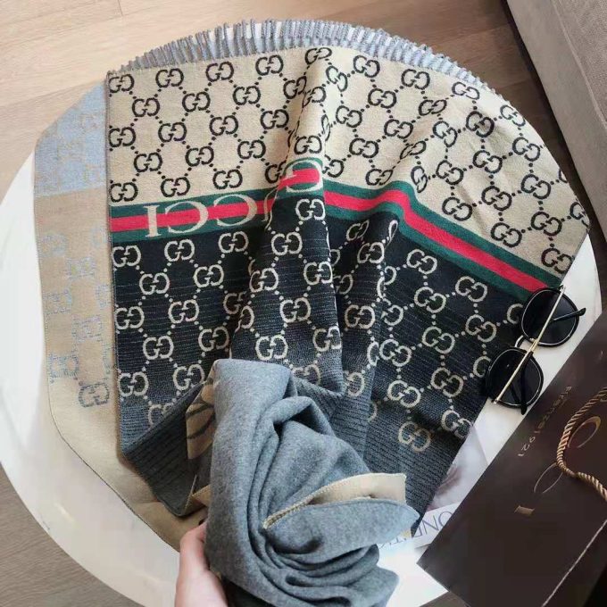 6 Color Classic Cashmere 180X65Cm Alphabets Color Gradient Scarf Wj-985170 - Image 5