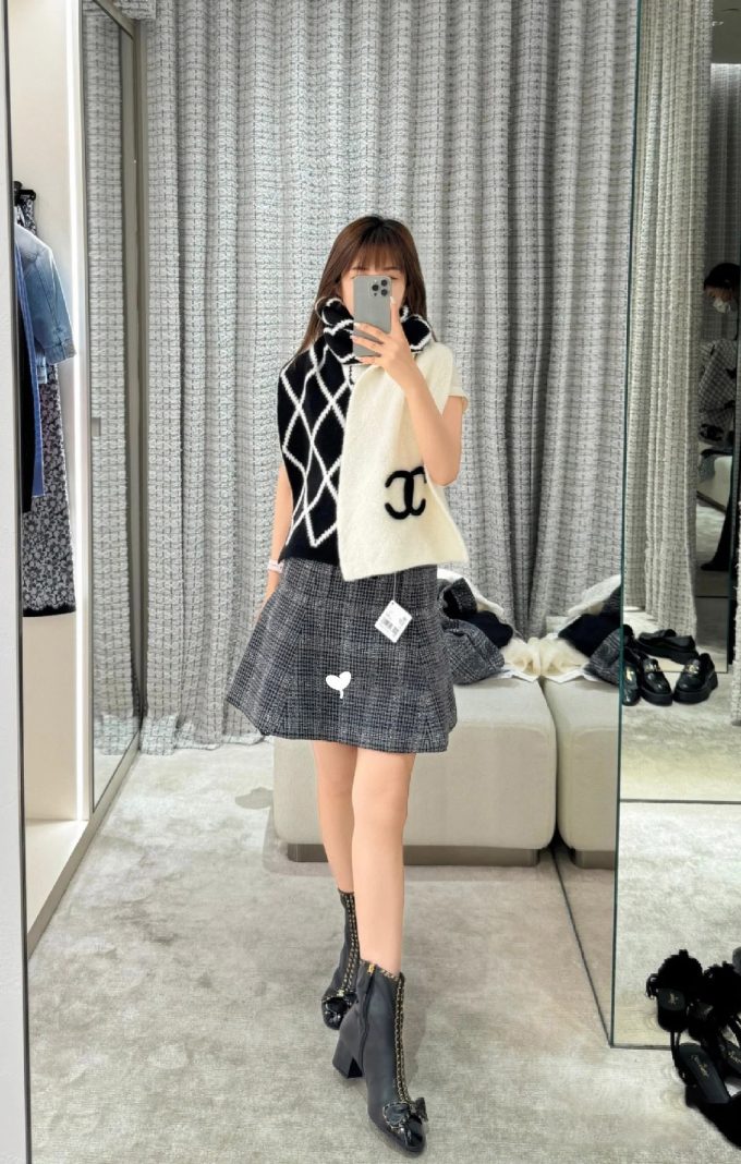 Fashion Cashmere 180X30Cm Embroidery Checks Scarf Wj-985214 - Image 6