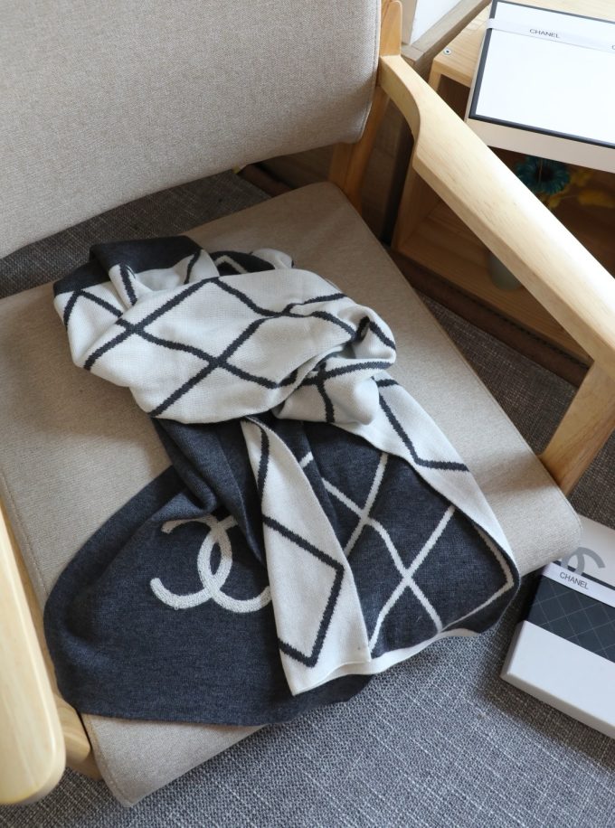 Fashion Cashmere 180X30Cm Embroidery Checks Scarf Wj-985214 - Image 2