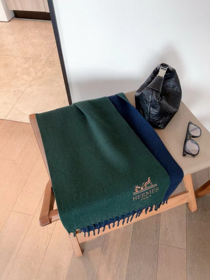 6 Color 180*30Cm Cashmere Breathable Green Scarf Wj-985121