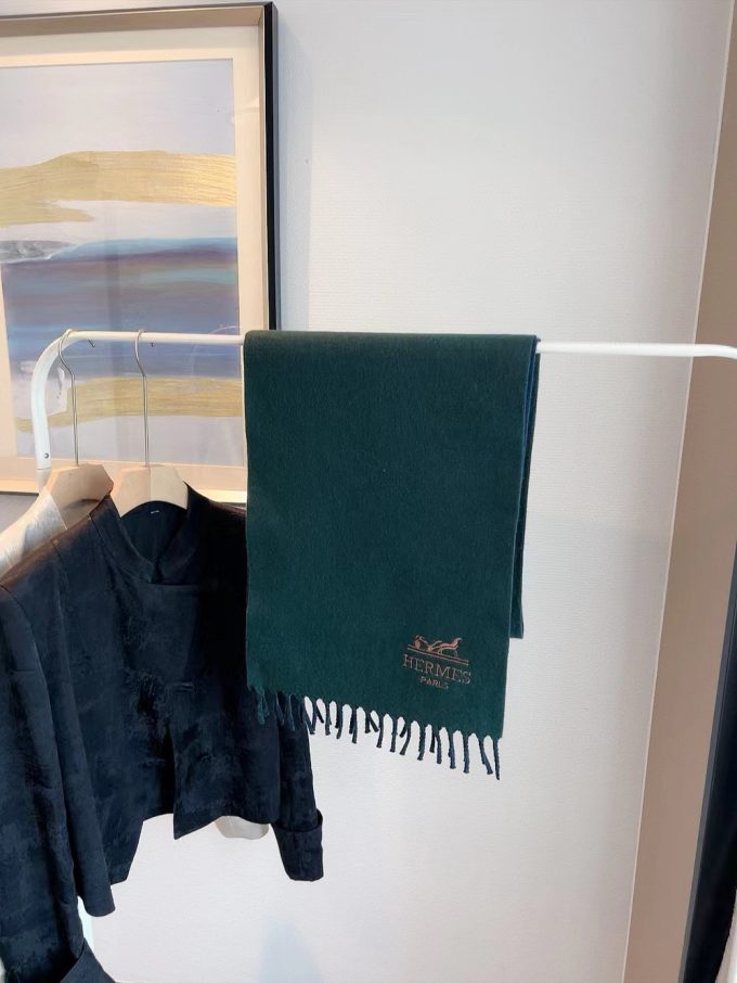 6 Color 180*30Cm Cashmere Breathable Green Scarf Wj-985121 - Image 3